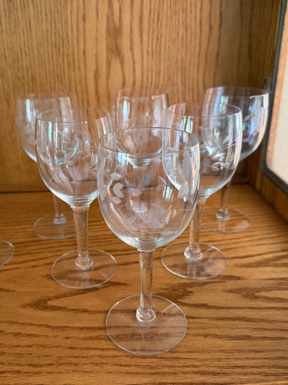 7 Princess House Heritage Wine Glasses